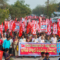Zehn indische Gewerkschaften